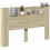 VidaXL vidaXL Storage Headboard with LED Sonoma Oak Engineered Wood 3