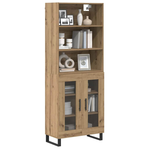VidaXL vidaXL Highboard 2 pcs Artisan Oak Engineered Wood 1