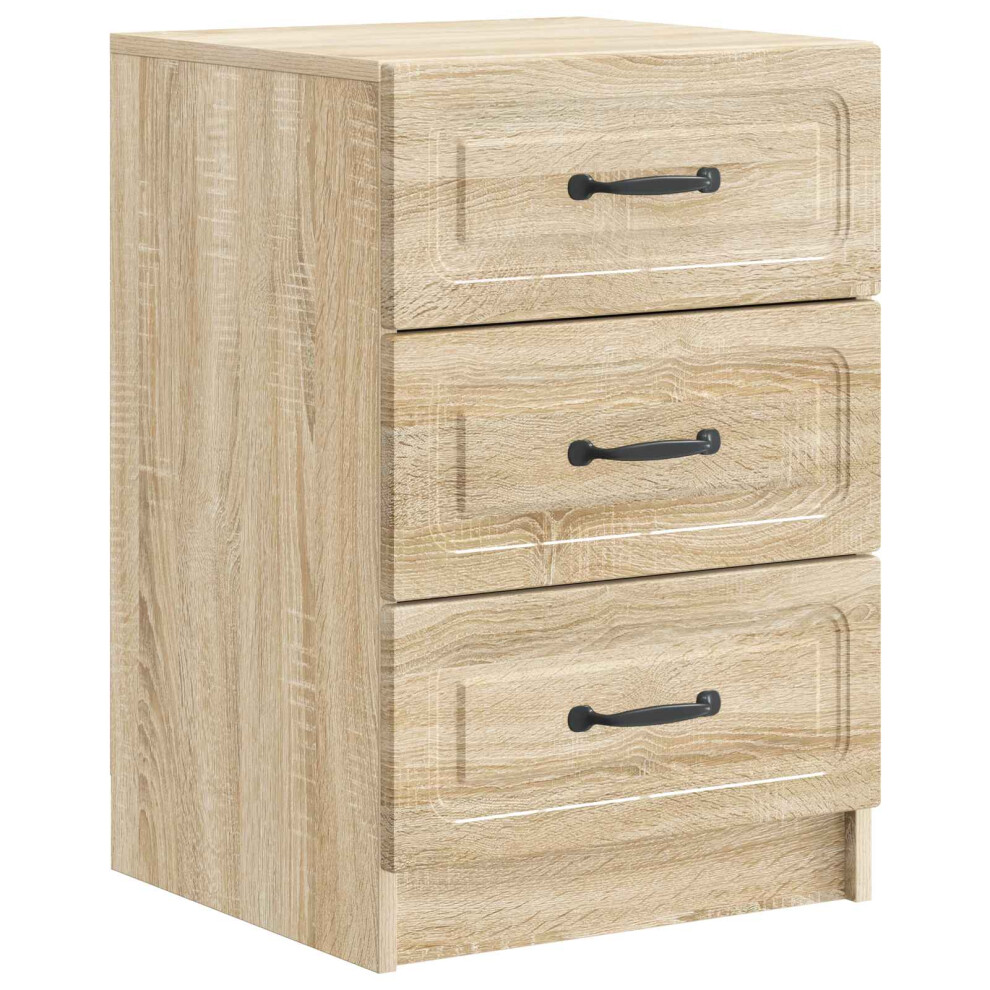 Vidaxl Bedside Cabinet Sonoma Oak 43 X 41 X 63.5 Cm Engineered Wood