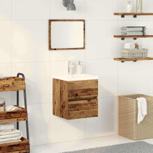 vidaXL Bathroom Sink Cabinet Black Oak 41 x 39 x 62 cm Engineered Wood