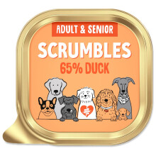 Scrumbles Duck Natural Wet Dog Food, Grain Free Recipe with 65% Duck and Slippery Elm, 12x 150g