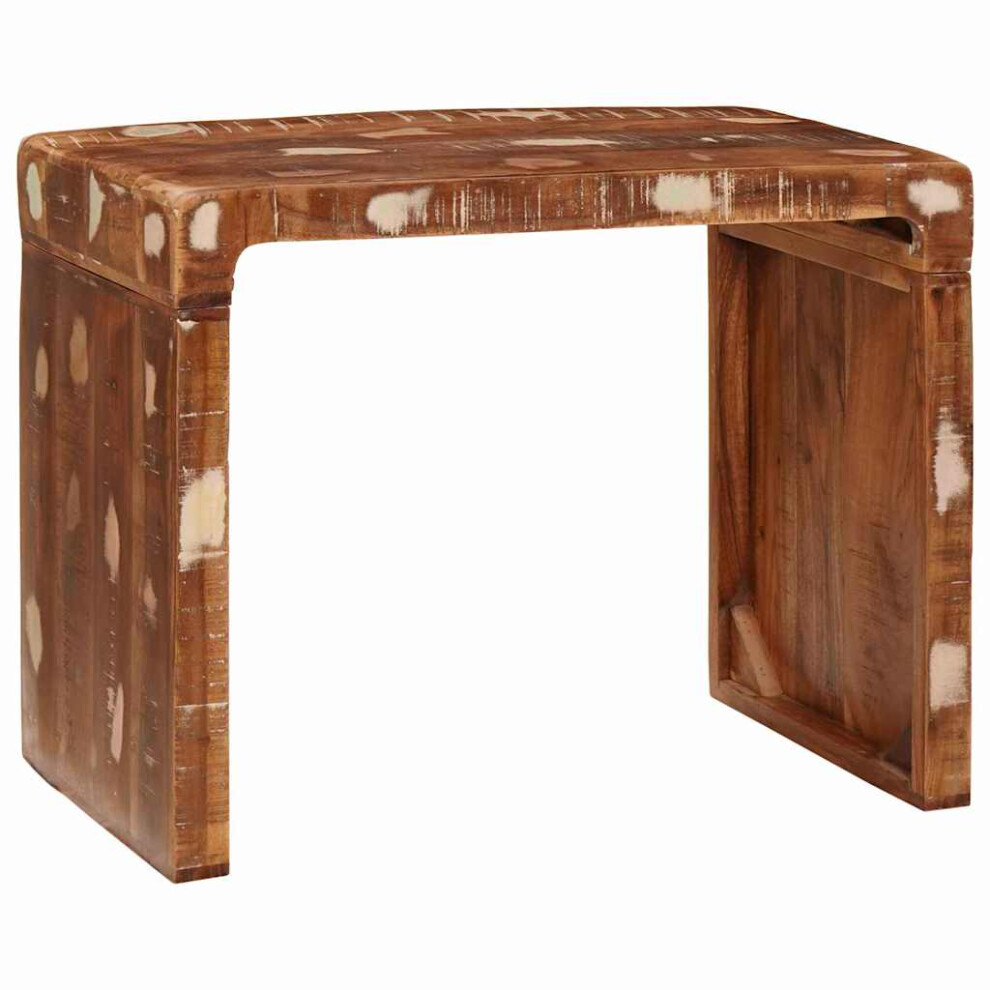 Vidaxl End Table Brown 60 X 35 X 46 Cm Solid Reclaim Wood