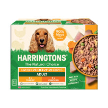 Harringtons Complete Wet Tray Grain Free Hypoallergenic Adult Dog Food Poultry Pack 6x400g - Turkey & Chicken - Made with All Natural Ingred