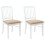 VidaXL vidaXL Dining Chairs 2 pcs White 50 x 52.5 x 91 cm Solid Rubber Wood 2