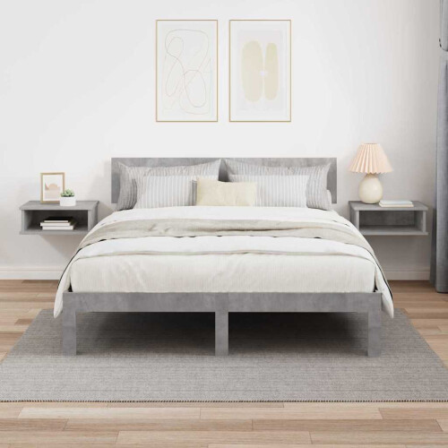 VidaXL vidaXL Bedside Table 2 pcs Concrete Grey 40 x 31 x 15 cm 2