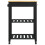 VidaXL vidaXL Kitchen Trolley MONZA Black 60 x 40 x 88.5 cm Solid Pine Wood 4