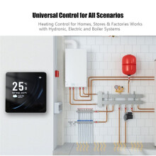 WiFi Thermostat TFT Screen  Temperature Controller for Electric Floor Heating Works for Alexa  Home Black