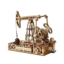 3D Oil Drilling Rig Engineering Vehicle Model Kits,DIY 3D Wooden Puzzle DIY Assembly Educational Toys for Teens & Adults