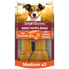 Smartbones 2 Medium Sweet Potato Bones Rawhide Free Chew Dog Treats