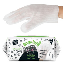 BUGALUGS Dog Glove Wipes, pet wipes for full body, eye wipes, ear wipes, bum & paws. 30 sensitive dog grooming glove wipes for dogs, puppy & cat groo