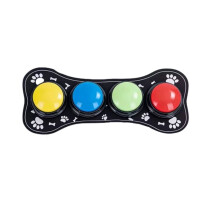 4PCS Dog Button Dog Communication Buttons with Nonslip Mat Voice Recording Button for Pet Training Pet Toy Cat Dog