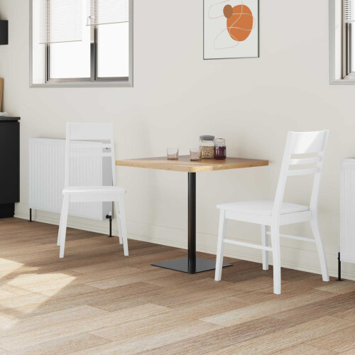 VidaXL vidaXL Dining Chairs 2 pcs White 43 x 54 x 89 cm Solid Rubber Wood 2
