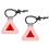 High Brightness Reflective Pendant Bicycle Night Riding Triangle Warning Pad 1