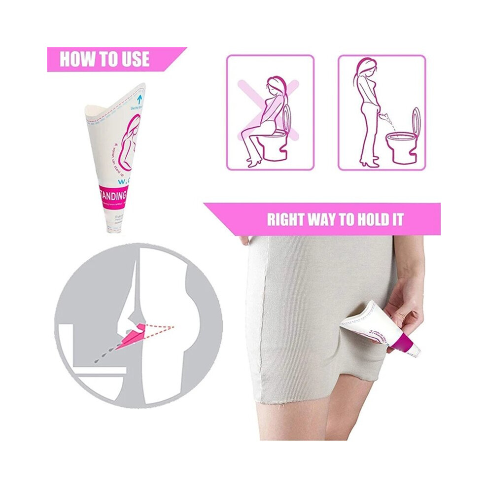 50PCS Paper Urinal Toilet Women Urination Device Urinal Funnel Standing Pee Cup Waterproof Paper Standing Urinary Funnel