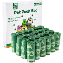 OIRLVCE 240 Dog Poo Bags 24 Rolls Coreless Dog Poop Bags, Extra Thick Strong Leak Proof Dog Waste Bags, Green