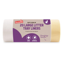 Rosewood Large Litter Tray Liners - Roll of 20 Cat Litter Box Liners with Drawst