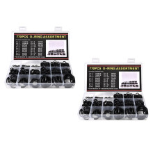 770 PCS O-Ring Assortment, 18 Popular Sizes, Black Rubber Seals, with Resealable Plastic Case, for Vehicle Repair