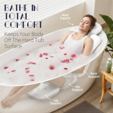 Full Body Bath Pillow for Bathtub, Thick Bathtub Cushion, Luxury Tub Pillow for Bath for Headrest Neck and Back Support