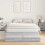 VidaXL vidaXL Storage Bed Frame Grey Sonoma 140 cm Engineered Wood 1