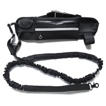 Hand Free Dog Leash for Pet Walking Running Jogging Adjustable Dog Leash Waist Belt Chest Strap Traction Rope B