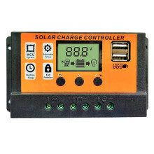 12V/24V 80A Solar Controller with LED LCD Display, Solar Panel Controller, Solar Panel Battery Regulator, USB Interface