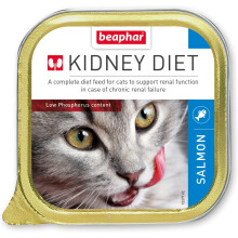 Beaphar | Kidney Diet for Cats | Supports Renal Function | Renal Insufficiency | Vet Recommended | Kidney Care | Low Protein & Low Phosphorus | Salmo