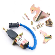 Fuel Shut Off Solenoid with Bracket Kit 3931570 5016244AA for 1994-1998 5.9L Ram 2500 3500 Accessories