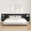 VidaXL vidaXL Headboard with Cabinet 3 pcs Black Oak Engineered Wood 1