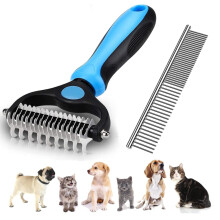 Dog Brush - Double Sided Dematting Comb, Cat Brushes for Long&Short Haired, Cat Grooming Brush - Dog Brushes for Shedding | Deshedding Brushes for Do