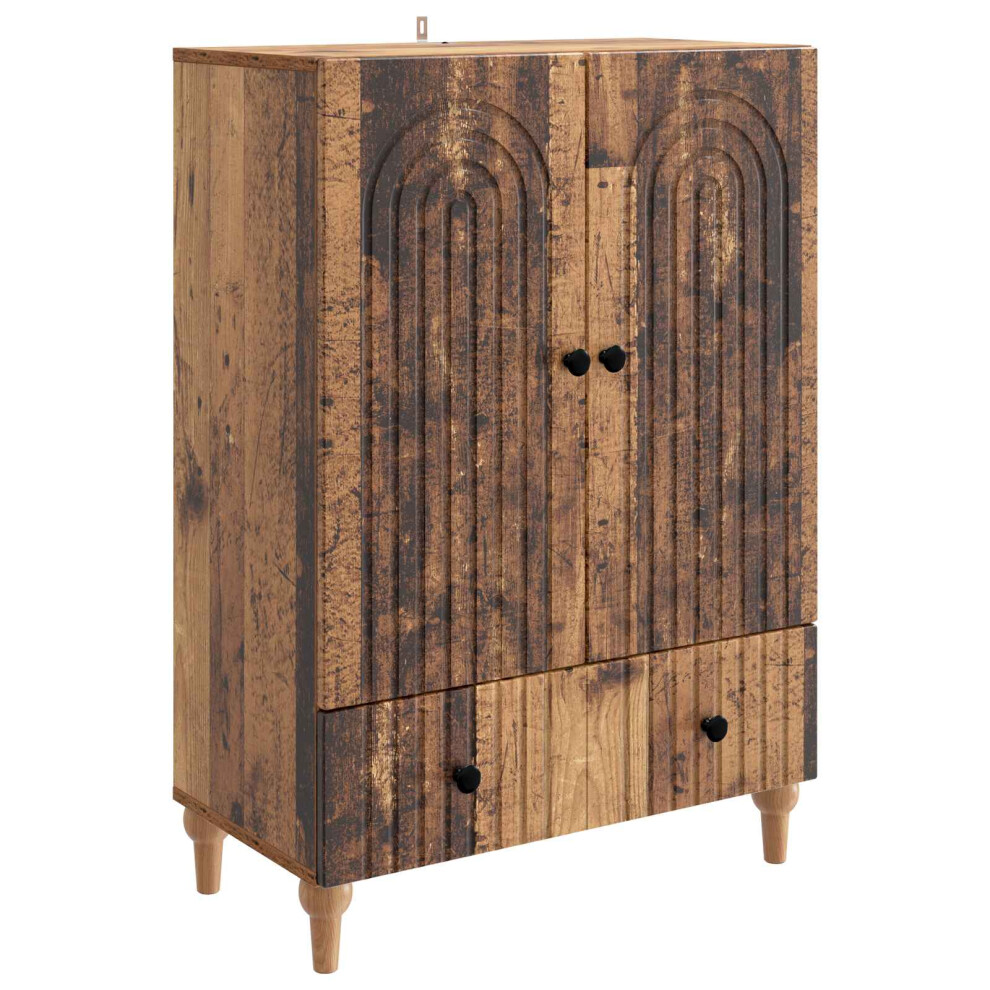 Vidaxl Sideboard Old Wood 66 X 34.5 X 95 Cm Engineered Wood