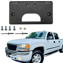 15199886,GM1068135 Front Bumper License Plate Frame Bracket Holder for Sierra 1500 2500HD 3500HD 2003-2007