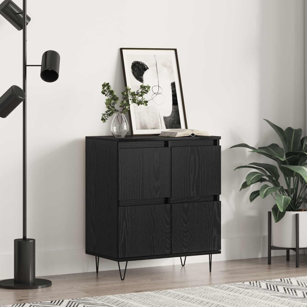 Vidaxl Sideboard Black Oak 60 X 35 X 70 Cm