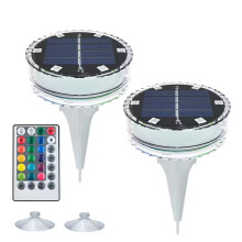 Schwimmende LED-Solar-Poolleuchten IP68 mit Fernbedienung, Farbwechsel-Poollampen für Garten, Terrasse und Teich