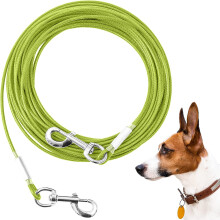 Mi Metty Dog Tie Out Cable, Chew Proof Dogs Runner Cable, Heavy Duty Dog Tether, Training Pet Leash for Large Dogs Up to 125lbs,Lead for Yard Outdoor