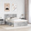 VidaXL vidaXL Bed Frame Concerte Grey 150 x 200 cm Solid Pine Wood 3