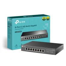 TP-Link TL-SG108-M2 8-Port 2.5Gbps Desktop Network Switch, Plug & Play, Silent Operation, Metal Case, Ethernet Splitter, Desktop/Wall Mount, Super-fa