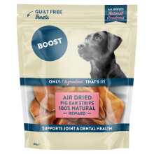 BOOST Air-Dried Grain-Free Treats for Dogs - Pig Ears, 200g