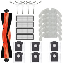 21pcs for D10 Gen 2 RLD32GD Robot Vacuum Spare Parts Consumables Main Side Brush Filter Mop Cloth Dust Bag
