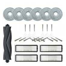 17 Pièces pour Robot Laveur pour Bot L10 Prime / L10s Pro / L10 Pro : Brosse Latérale Principale, Filtre et Chiffon de Rechange