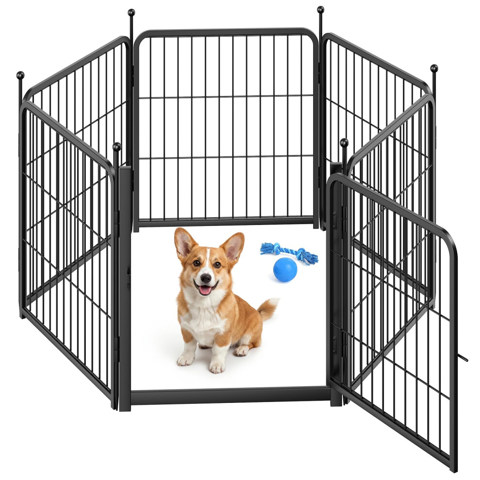 Frost Ix 6 Panel Dog Puppy Play Pen, High 60Cm Indoor/Outdoor Pet Exercise Playpen, Portable Detachable Pet Run Enclosures For Puppies, Cats, Rabbits