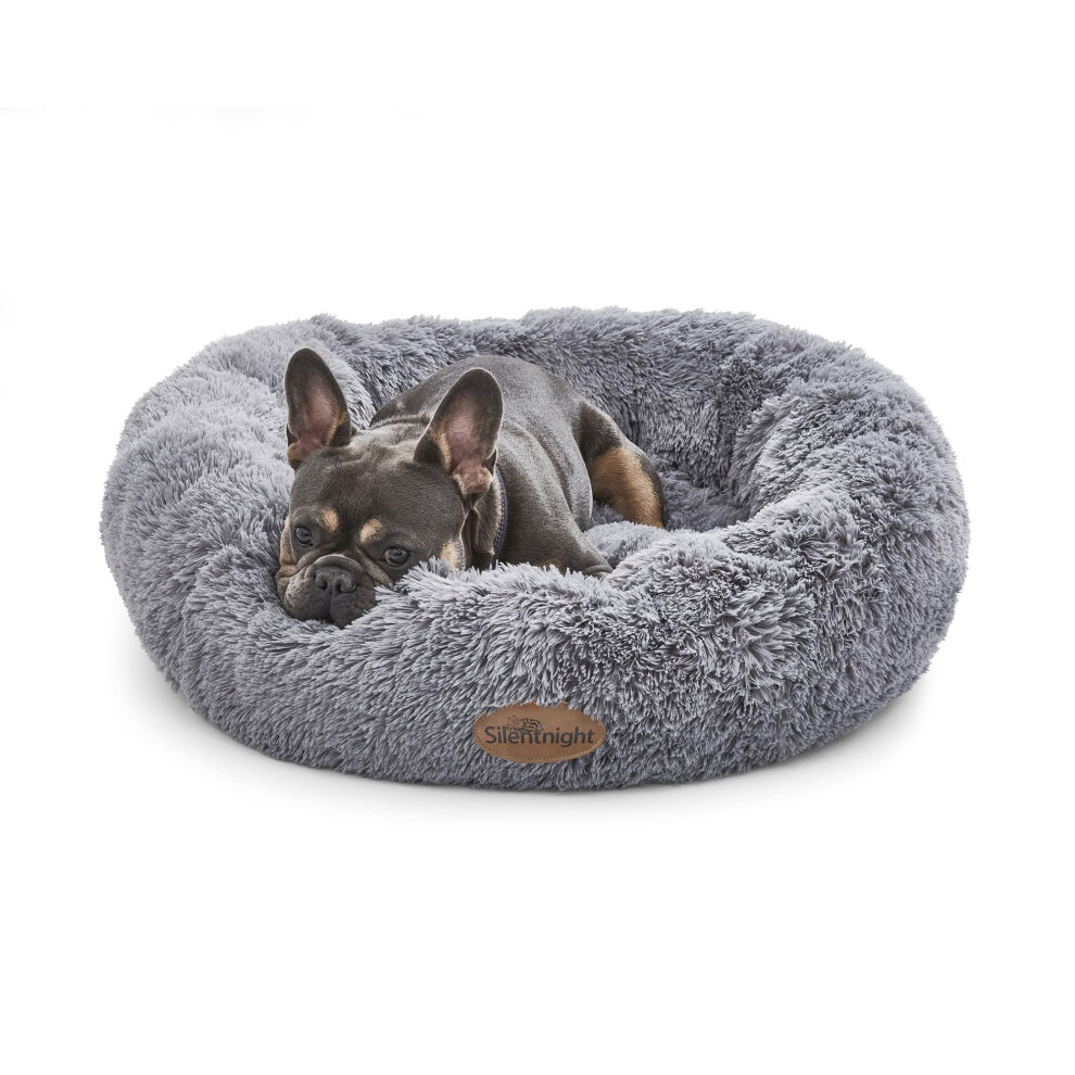 Silentnight Donut Calming Dog Bed – Calming Dog Cat Pet Bed Anxiety Relief Soft