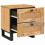 VidaXL vidaXL Bedside Cabinet Natural 40 x 33 x 46 cm Solid Mango Wood 2
