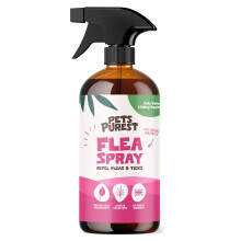 Pets Purest Flea Treatment for Dogs & Cats, 100% Natural Flea Spray for Dogs, Cats & Home. Safe & Effective Parasite Prevention Spray for Pets & Home