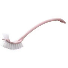 Multi-Purpose Dual-Head Toilet Brush with Soft Hair & Curved Bristles for Bathroom Cleaning. Long Handle for Convenience
