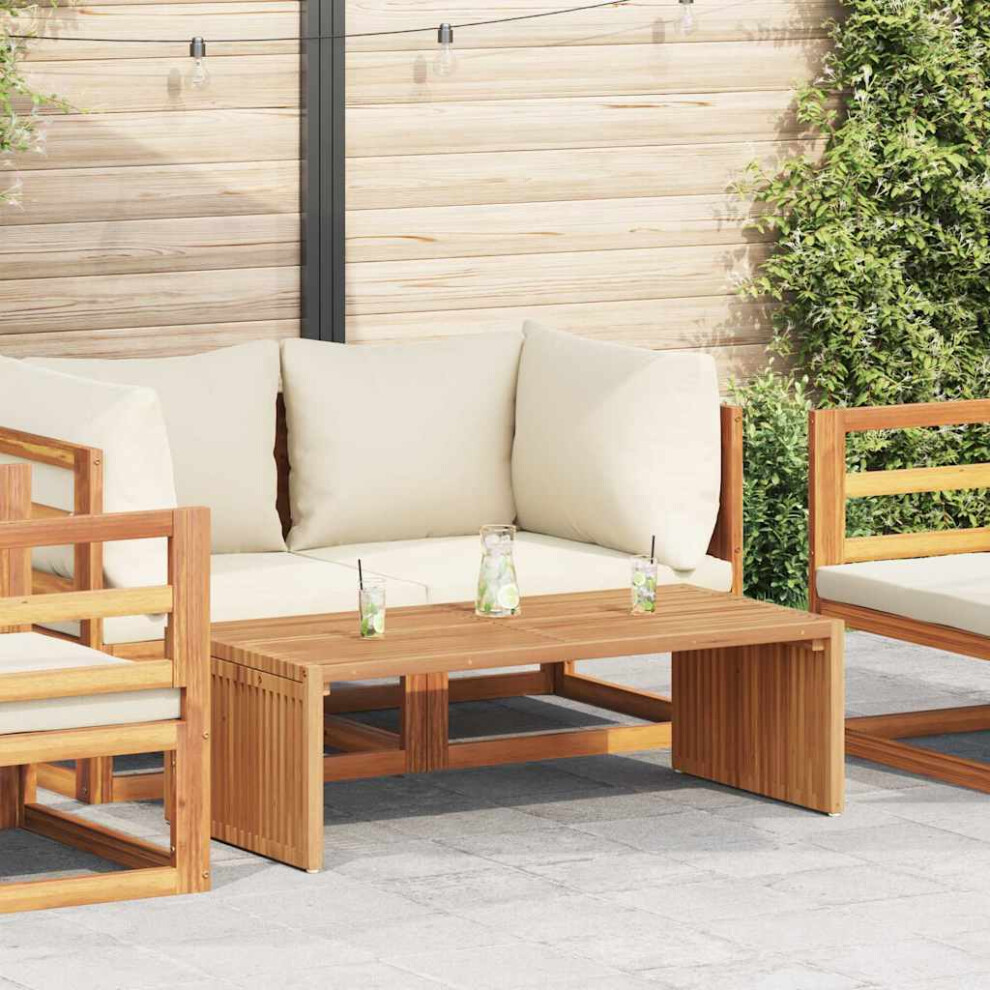 Vidaxl Garden Side Table 110 X 55 X 35.5 Cm Solid Teak Wood Brown