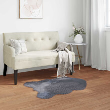 vidaXL Faux Sheepskin Rug TAFALLA Anthracite 80 x 120 cm Polyester