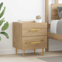 vidaXL Bedside Cabinet Artisan Oak 40 x 35 x 47.5 cm Engineered Wood