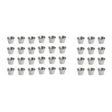 36 Pcs Stainless Steel Condiment Sauce Cups,Commercial Grade Dipping Sauce Cups,12 Pcs A & 24 Pcs B