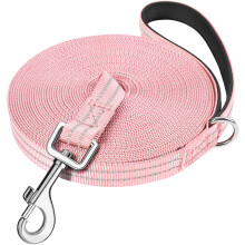X XBEN Long Line Dog Lead, 10M/33FT Reflective and Lightweight Recall Training Lead for Dogs with Soft Padded Handle and Heavy Duty Hook, Strong Extr