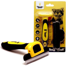 Best Professional Deshedding Tool and Pet Grooming Brush – D-Shedz by Thunderpaws for Small, Medium and Large Breeds of Dogs and Cats with S